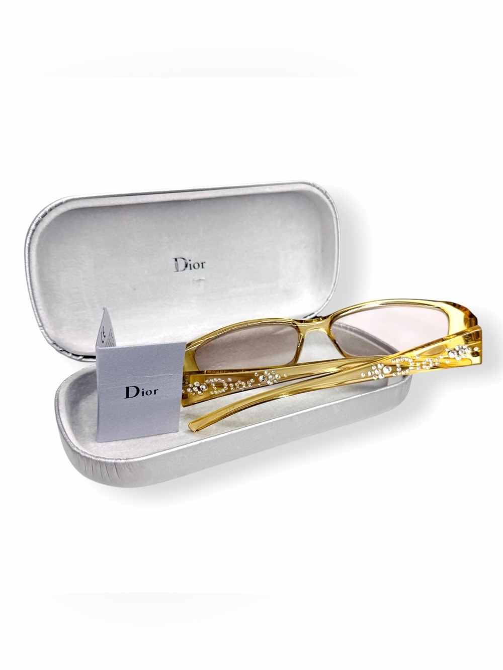 Vintage Christian Dior Diorlight Translucent Sunglasses, Swarovski Prescription